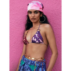 Zimmermann Tiggy Paisley Triangle Ring Bikini Top